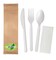 Compostable Disposable Plant Based Sealed Cutlery Packets (125 Sets)